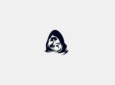 Hooded Undead Icon design icon illustration illustrator logo skull skull logo vector