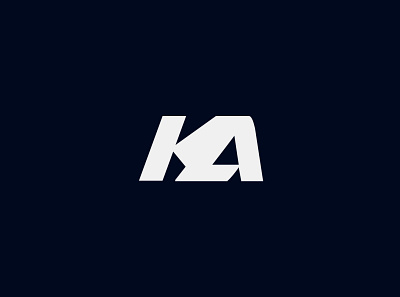 K + A Logo design icon illustration letter lettering logo typography vector