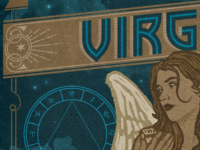 Virgo 1 illustration poster type typography