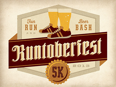 Runtoberfest beer logo sports