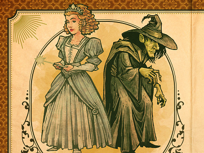 Witches illustration vintage