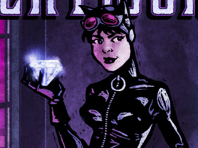 Catwoman comics fan art illustration