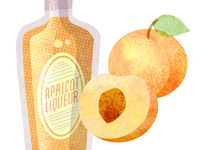 Apricot Liqueur fruit illustration liquor