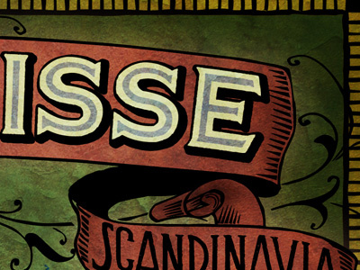 Julenisse illustration typography