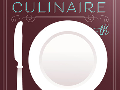 Odyssey de Culinaire 10th Anniversary invite typography