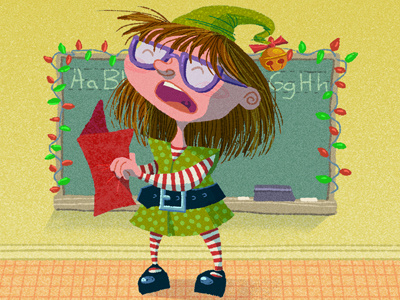 Junie B Jones christmas illustration kids