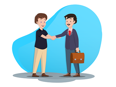 Illustration: Salesman & client