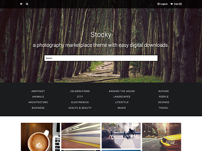 Stocky - A Stock Photography Marketplace Theme photography theme wordpress
