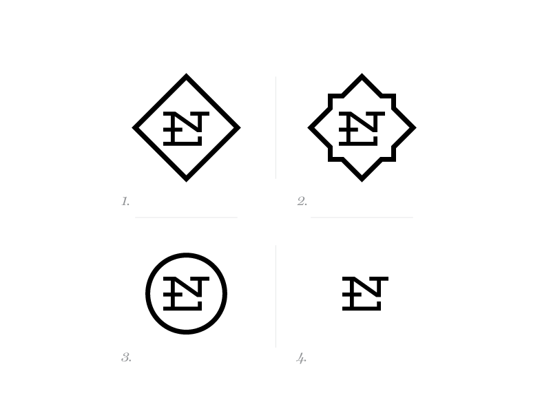 Monogram Exploration identity logo design monogram retro typography