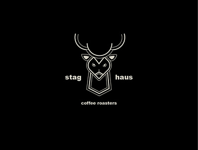 Stag Haus Coffee Logo antler branding coffee dailylogochallenge dailylogodesign design illustration logo outdoors vector