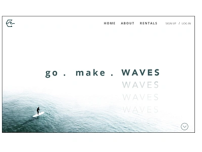 Raysing Waves Web-Design branding design rental website splash surf surf website ui ux web web design