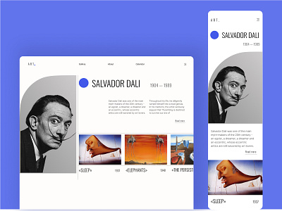 Art Dali design typography ui ux