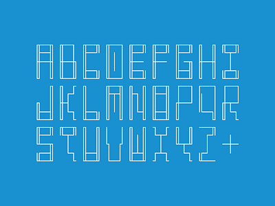 Tennis Type blue court font geometric headline monospaced novelty poster tennis typeface typography