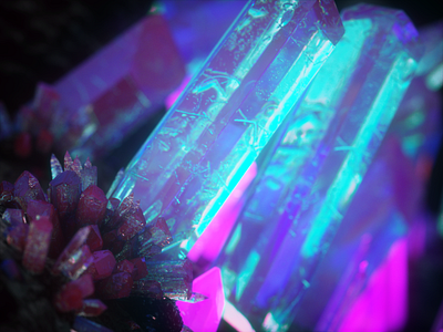 Crystal Light 3d art c4d color crystals digital art graphicdesign octanerender texture