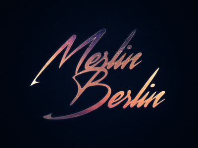 Merlin Berlin Logo 80s style branding color design digital art graphicdesign logo texture