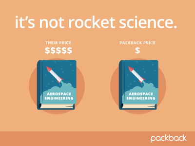 Packback's Fall Campaign: Rocket Science goldenrod illustration playful social textbook