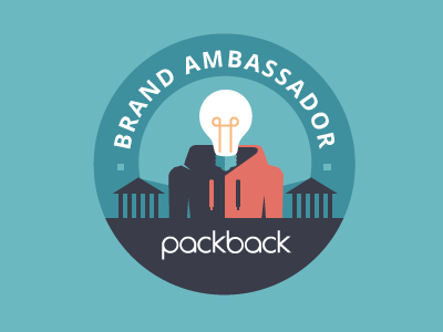 Packback Brand Ambassador Badge: No Outline badge brand colorful entrepreneur logo scout