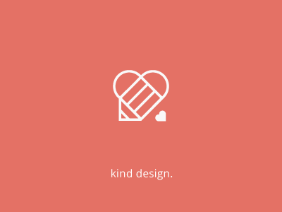 Pencil + Heart Logo design heart kind logo pencil simple
