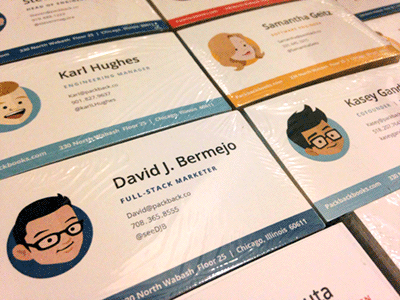 New Packback Business Cards (still in their wrappers!)