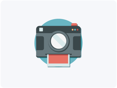 Packback Icon set: Camera camera circle colorful icon illustration packback