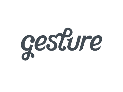 Gesture gesture heart logo negative space script