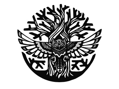 Owl Tattoo Design black and white design graphic owl pattern tattoo tattoo design texture tree