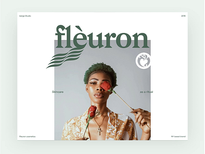 Fléuron — Key Visual Animation animation beauty branding cosmetics design logo natural skincare ui ux web