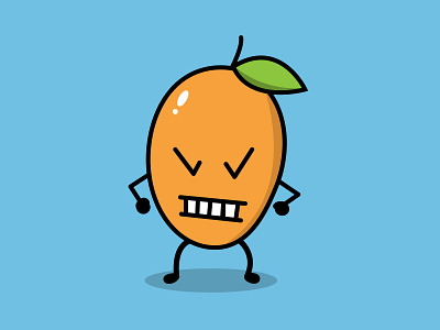 Angry Mango angry fruit illustration mango
