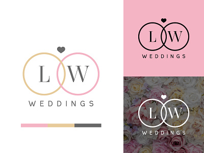 Logo design for a wedding planner brand design brand identity branding classy elegant gold grey logo logo design pink wedding wedding planner