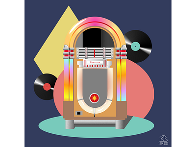 50’s Jukebox affinitydesigner design illustration