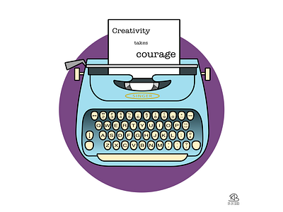 60’s typewriter affinitydesigner illustration vector