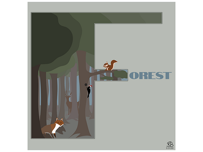 F is for Forest affinitydesigner illustration vector