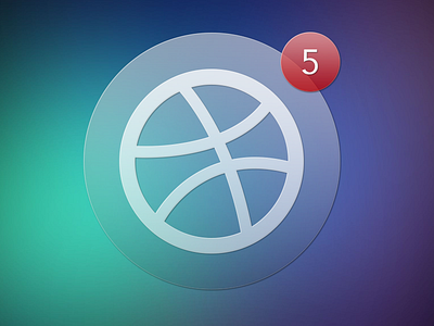 Roundaque - Dribble with Notification badge android badge ios minimalistic notification notification badge opacity transparent ui