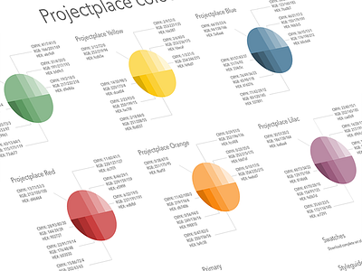 Colour palettes - colour chart