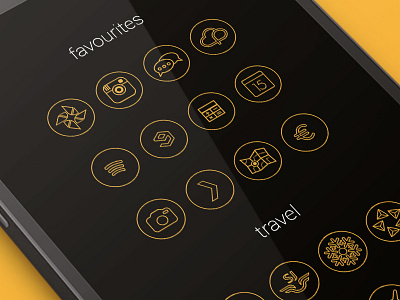 Nexus OutlinedX Icons Part 1 android dark flat icons minimalistic mobile nexus outlined ui