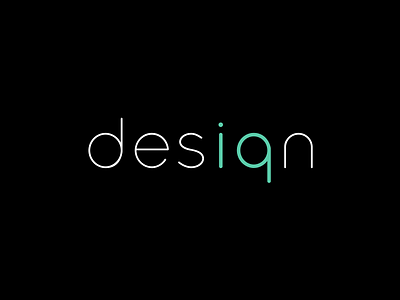 Desiqn - Black design agency iq logo logo on black background minimalistic sans serif