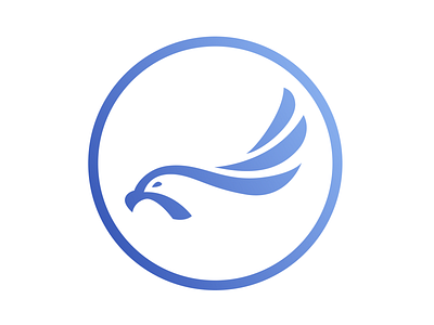 Merlin (Falcon) Logo brand falcon flat gradient logo merlin minimalistic