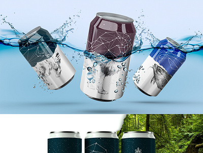 Ambroisie Energy Drink art direction branding design illustration packaging design