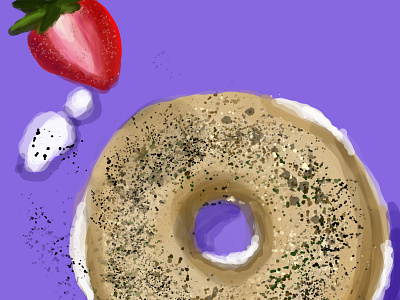 bagel design digital illustration