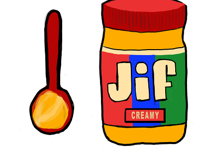 Peanut butter digital illustration