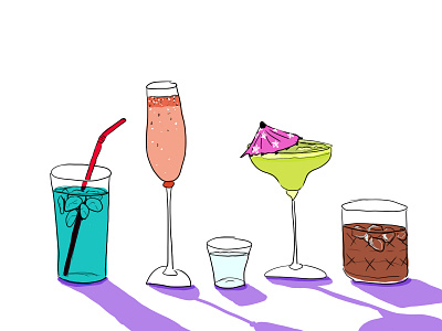 drinks digital illustration