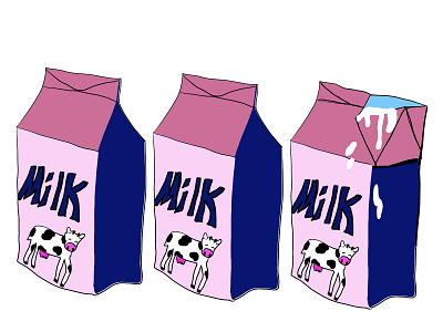 milks digital illustration