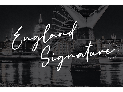 England Signature Font branding design logotype england signature font fonts handwritten invitation landmark magazine script signature