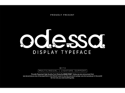 Odessa Font branding clothing cosmetic decorative display font logotype odessa typeface typewriting