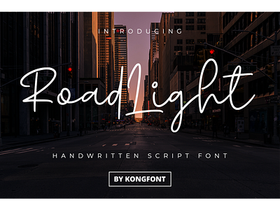 Road Light Font branding handdrawn handwritten italic logotype modern road light script typeface