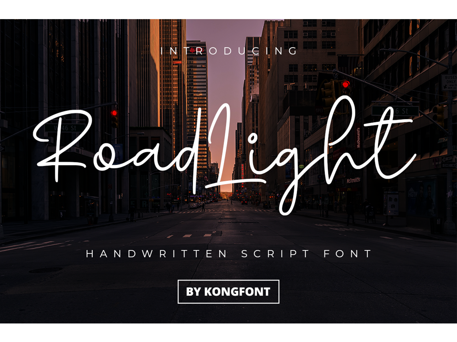 Road Light Font by KongFont on Dribbble