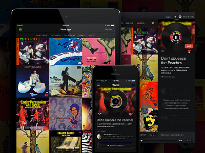 Fania app design spotify webapp