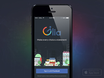 Glia - Available on App Store now! app design flat illustration neonroots ui