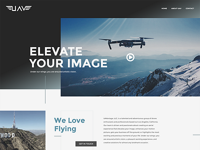 UA Vantage aviation drone layout web design webdesign