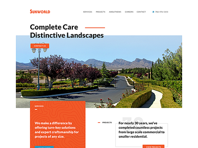 Sunworld landscapes layout sunworld web design webdesign